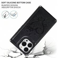 For IPhone 13 Pro Max Case With Card Holder,For IPhone 13 Pro Max Wallet Case For Women Men, Stand And Strap,Leather Shockproof Protective Phone Case Cover- Black{"Color_name":"E-Black"} - 多色28 - 查看 6