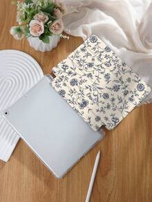 花卉线条图案平板电脑保护套，兼容 iPad 9.7/10.2/10.5/10.9/12.9/Pro 11（第十代）、Galaxy Tab S6 Lite 10.4 英寸、Kindle Paperwhite（第十二代，2024 年发布）、Kindle（第十一代，2022 年发布）、Kobo Clara Colour，柔软防震保护，智能支架/自动唤醒/睡眠功能 - 彩色 - 查看 4