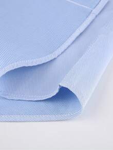 1pc Men's French Cuffs Formal Shirt, Color Block Patchwork Long Sleeve, Wedding Groom/Groomsmen Professional Party, Comes With Random Cufflinks - 淺藍色 - 查看 5