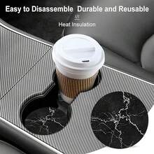 Bộ 2 miếng lót ly họa tiết đá cẩm thạch dùng cho ô tô, miếng lót ly trang trí hình tròn 2,8 inch, phụ kiện đựng cốc thời trang giúp giữ cho cốc ô tô của bạn sạch sẽ và khô ráo, thích hợp làm lót ly gia đình và lót ly cốc nước trên ô tô, thích hợp làm quà tặng ngày lễ và sinh nhật - Tàu lượn siêu tốc ô tô - Xem 9
