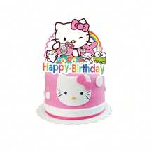 25pcs/Set Hello Kitty Cake Fork Picks, Home Party Cake Decoration DIY, Campus Party Supplies