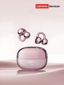 Lenovo 联想 LE302 新款蓝牙耳机，夹式开放式环绕立体声，高品质音频，低延迟，音乐和游戏，定向音频，ENC 降噪，清晰通话，无线耳机兼容智能手机和电脑 - 粉色 - 查看 12