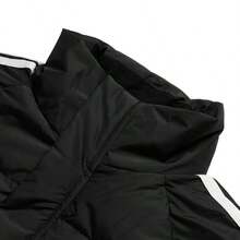 Adidas Áo khoác nam cổ đứng dáng lông vũ ba sọc, áo khoác nhẹ thường ngày, áo khoác thể thao hàng ngày KC2487 (80% lông vũ, 20% lông tơ) - màu đen - Xem 4