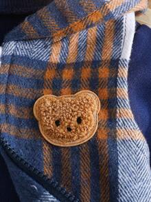 3pcs Baby Boy Plaid Vest + Hoodie Casual Outfit, Including Hooded Thermal Lined Zip-Up Jacket, Paired With Crew Neck Sweatshirt And Pants, Retro Korean Style Casual Set, Suitable For Autumn/Winter Outdoor Wear - Multicolor - View 6