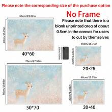 1pc Canvas Painting, Christmas Reindeer Mural Girl Christmas Decoration Pink Christmas Print, Wall Art Print, Home Decor, Perfect Holiday Gift For Him Or Her, Canvas Wall Art,Posters For Room,Home Decor,Room Decor Aesthetic,Room Decoration Stuff.Optional Frame, Room Decor