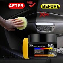 Automotive Interior Care Cream - Gloss Color Enhancer, Nano Coating Wax For Tires, Steering Wheel, Dashboard, Etc., Plastic Repair Paste