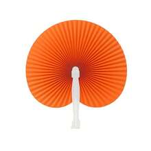 1pc Chinese Style Solid Color Folding Paper Fan, Decorative Hand-Held Folding Fan Suitable For Spring/Summer, Costume, Party, Dance Performance, Photography Props, Portable Round Fan For Women, Hanfu Cheongsam Classical Round Fan, Women Fan, Wedding Round Fan