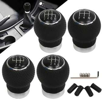 5/6 Speed Universal PU Leather Gear Shift Knob Manual Car Gear Shift Lever Head Replacement Shift Knob Modification