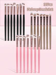 7/21pcs Professional Eye Makeup Brushes Set,Eye Shadow Brush,Blending Brush,Makeup Tools With Soft Fiber For Easy Carrying,Brush For Travel