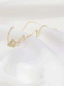 Personalized Birthday Flower Anklet, Birthday Gift, Customized Text Anklet, Boho Style Beach Jewelry, Stainless Steel Curb Chain Anklet For Women, Beach Ankle Chain, Mother's Day, Valentine's Day, Thanksgiving, Birthday, Anniversary, Best Gift, Christmas Gift - L - View 8