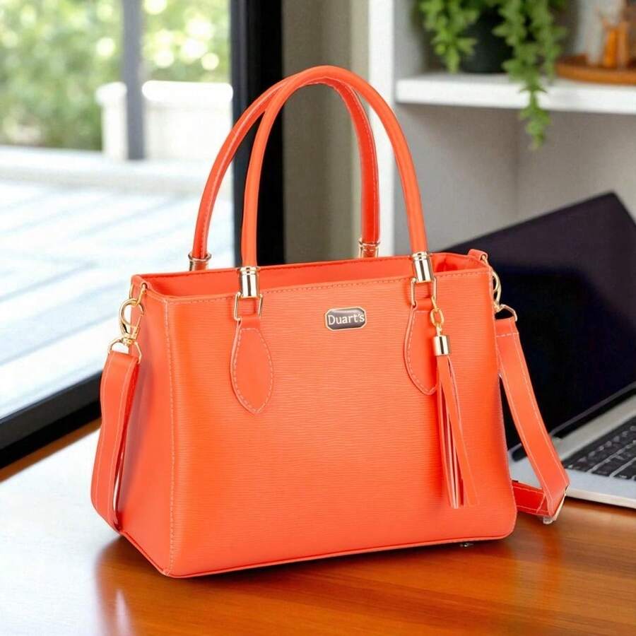 Duart's Original Medium Women's Shoulder And Hand Bag - trái cam - Xem 1