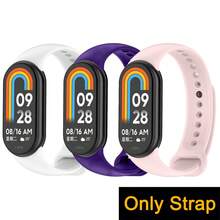 男女通用硅胶表带适用于小米手环 3/4/5/6/7/8/9，亲肤透气防水运动表带适用于小米智能手表，可调节替换表带，休闲时尚商务腕带适合日常佩戴、节日、聚会、居家、礼物、智能手表配件