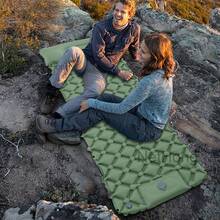 Built-In Pump Camping Air Mattress Thickened Pad Foldable Inflatable Sleeping Pad Portable Tear-Resistant - Green - View 10