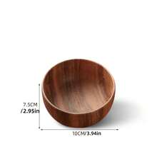 1个红木碗，日式手工木碗，木桶，创意餐具，沙拉碗，饭碗，汤碗 - 彩色 - 查看 12