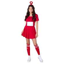 Holiday Party Dress Skirt Adult Performance Costume, Halloween Cartoon Character Cute Anime Party Cosplay Clothes Holiday Party Halloween - Red - View 2