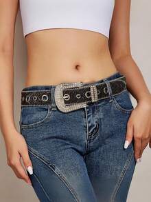 1pc Men's Star Decorative Faux Eye Western Cowboy Style Belt, Suitable For Daily Wear Summer, School Casual, Business, Boyfriend Husband Father Dad Men Gift, Daily Wear, Fashion, Teen, Outdoor, Vacation, Athletic, Travel, Street, Boho, Vintage Fall, Autumn, Halloween Autumn-Winter Accessories, Suitable For Teens, Youth, Men, Casual, Outdoor, Athletic, Vacation, Graduation Gifts, Birthday, Daily Wear - Multicolor - View 1