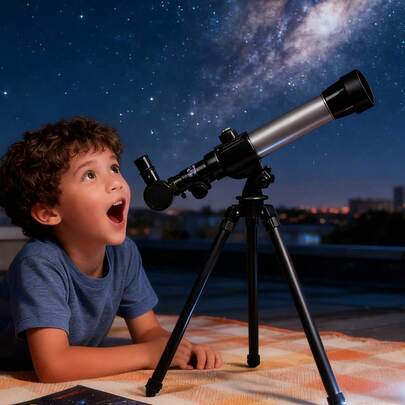 Simulated High-Definition Astronomical Telescope, Children's Toy, Boys And Girls, Student Science Experiment, 20-40x Eyepiece