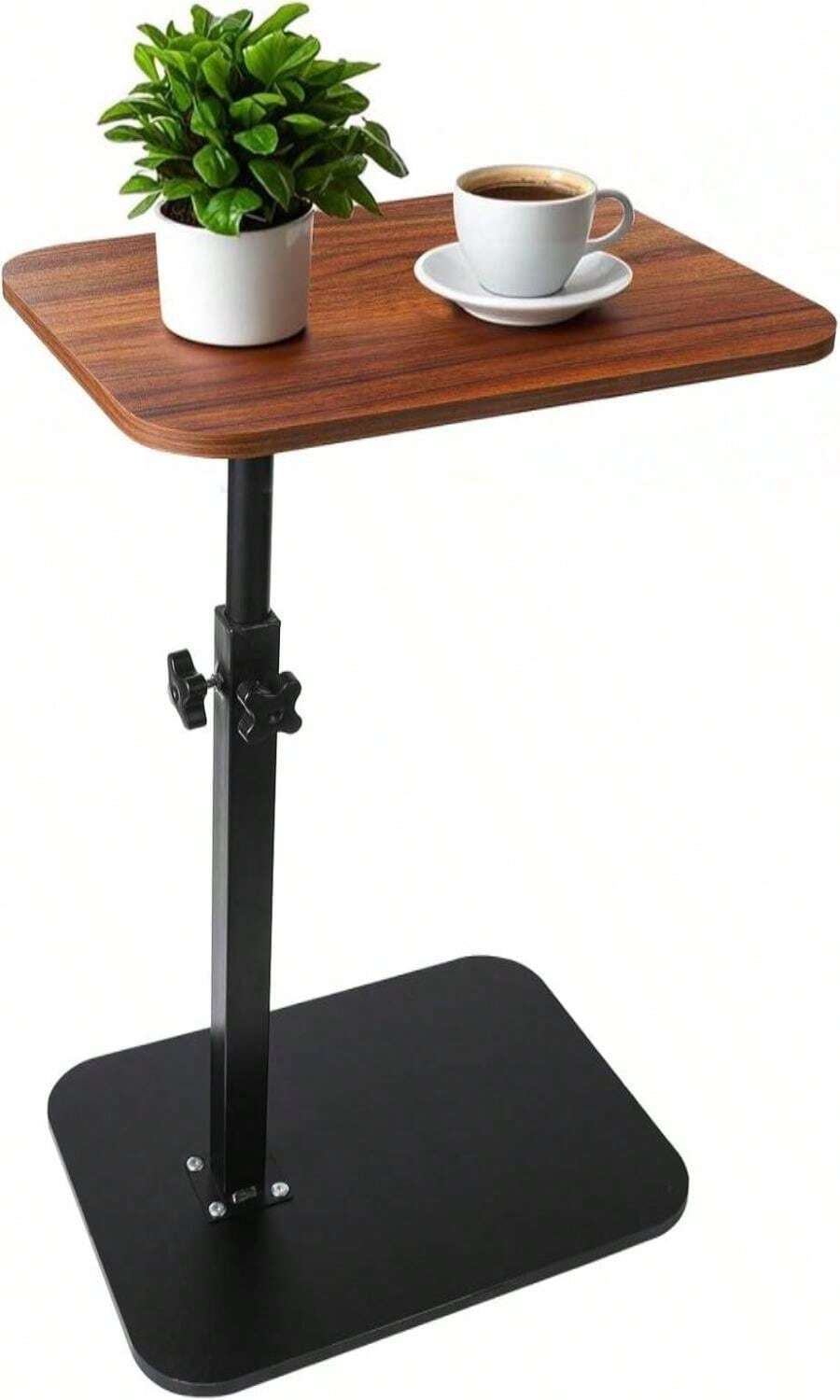 Dongxw C Shaped Table, Compact End Table, Sofa Armrest Tray For Sofa, Bed, Or Small Spaces, Black