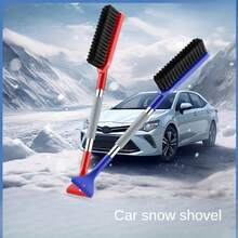 1pc Winter Multi-Function Snow Cleaning Tool – Car Snow Brush, Ice Scraper & Windshield Defroster, Heavy-Duty Vehicle Snow Removal Accessory - one-size - View 1