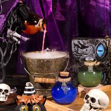 Potion Bottles Halloween Decoration, Set Of 4 Glass Potion Bottles With Corks And 10 Halloween Bottle Labels, Halloween Tiered Tray Decor, Halloween Decorations Indoor