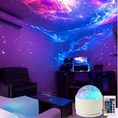 1PC USB Colorful Aurora Projector, Romantic Atmosphere Gift | Starry Sky Projector Christmas Gift, Suitable For Stage Lighting, Halloween, Bedroom Decoration, Travel, Holiday Essentials, Camping, Weddings, And Home Decor - Perfect Valentine's Day Gift