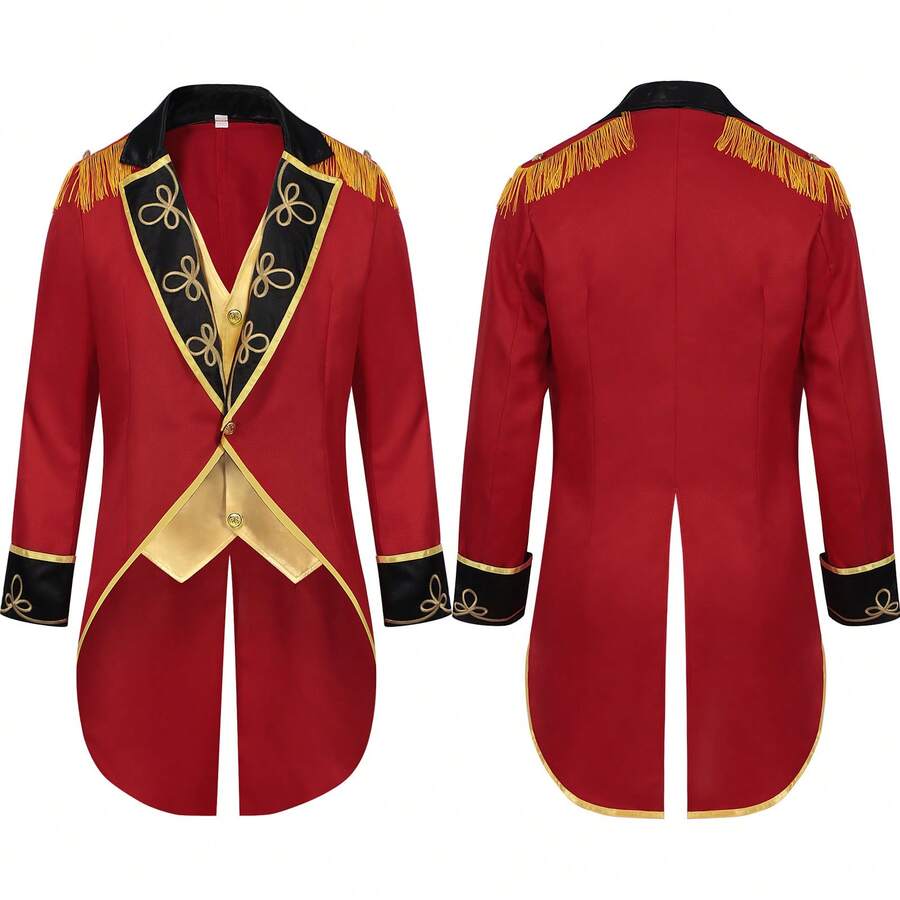 Men Cosplay Clothing - Burgundy - View 1