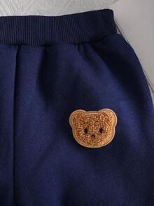 3pcs Baby Boy Plaid Vest + Hoodie Casual Outfit, Including Hooded Thermal Lined Zip-Up Jacket, Paired With Crew Neck Sweatshirt And Pants, Retro Korean Style Casual Set, Suitable For Autumn/Winter Outdoor Wear - Multicolor - View 7