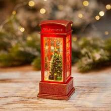 Christmas Decorative Lighting Telephone Booth Ornament