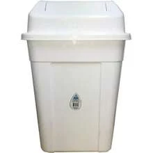 Queen Plastic Removal ClipOn Flap Lid Swing Top Rubbish Bin For Home And Kitchen Pack Of 1 White 50 Litre Capacity