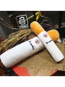 30/50/80/115厘米趣味吸烟香烟造型圆柱形毛绒抱枕，逼真香烟毛绒玩偶，减压玩偶，时尚男友生日礼物，新奇礼物，抱枕，趣味，毛绒动物，独特靠垫