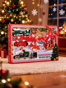Christmas Train Set - Electric Remote Control Christmas Tree Train Set, Circular Track Around Tree, Lighting & Music Christmas Decor, Holiday Gift - Multicolor - View 11