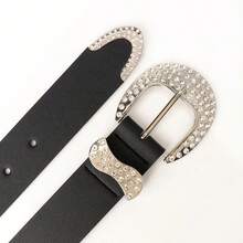 Retro Y2K Style Rhinestone Embellished Women's Belt, Fashion Versatile Waist Belt For Jeans, Skirts