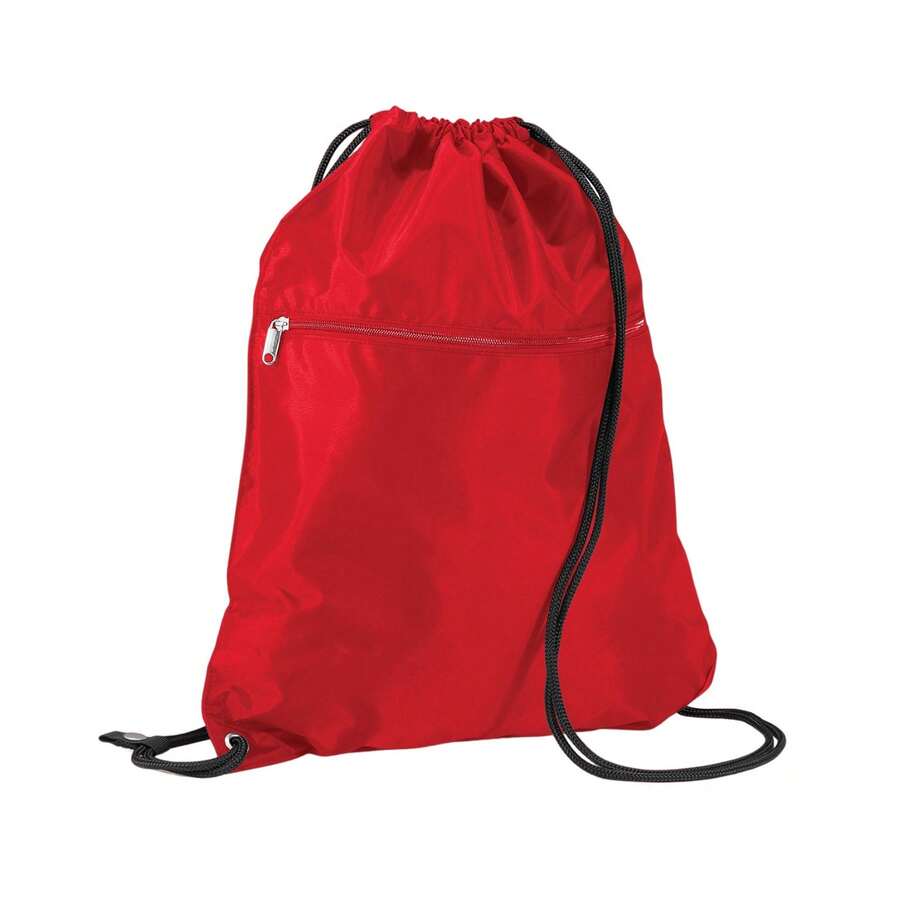 Quadra Premium Drawstring Bag (Classic Red) - 100% Mixed - (PC6277) - Red - View 1