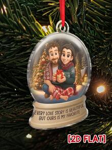 Figura humana 2D personalizada, renderizada en base a la foto cargada - Adorno acrílico personalizado para Navidad - Como se muestra - Ver 10