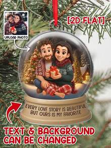Figura humana 2D personalizada, renderizada en base a la foto cargada - Adorno acrílico personalizado para Navidad - Como se muestra - Ver 6