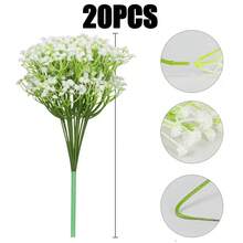 100支仿真满天星花，假满天星，玫瑰满天星仿真花，满天星盆栽，满天星花，满天星仿真花束，适用于婚礼新娘捧花、家居装饰、婚礼派对家居装饰DIY配件、情人节、礼物、毕业典礼 - 塑料花！圣诞家居装饰 - 綠色 - 查看 16