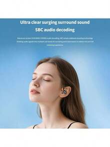 HTC NE35 Bluetooth-Kopfhörer mit Geräuschunterdrückung, intelligente Geräuschunterdrückungsanpassung, leichtes Design, stabile Verbindung, geeignet für Business und Pendeln, Schwarz