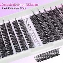 Lash Extension 280pcs DIY Eyelash Clusters 30D 40D 9-16mm Mix D Curl For Home Application