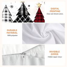 4pcs Christmas Decoration Set, Single-Sided Printed Throw Pillow Covers, 45*45cm