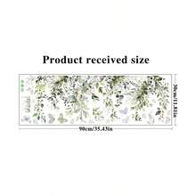 1pc Green Plant Vine Leaf Butterfly Wall Sticker, Home Decor Wall Decal For Living Room - Multicolor - View 2