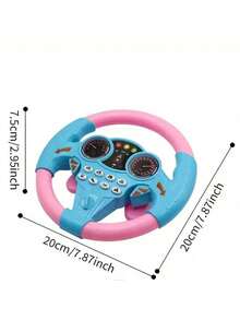 1pcs Children's Driving Simulator Steering Wheel Toy, With Suction Cups, Interactive Car Wheels, For Educational Play, Made Of Plastic, Multi-Functional, With Sound Effects, Children's Gift - Pink And Yellow (Without Batteries) - Nhiều màu - Xem 8
