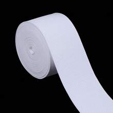 5/10 Yards/Roll White Super Soft & Durable Elastic Band, Medium Thick 8-Ply Woven Elastic Tape - Stretchy Knitted Waistband, Suitable For DIY Crafts And Sewing Projects, Elastic Waist Belt DIY Material, Clothing Accessories, Pants/Skirt Waistband, Multiple Sizes Available - White - View 11