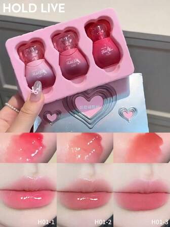  HOLD LIVE 可爱唇彩礼品套装，唇彩，保湿唇彩，裸色唇膏，亮泽保湿