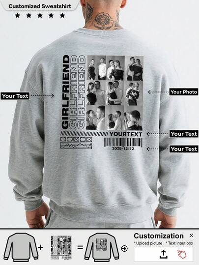 Un Sudadera Personalizada y Reforzada, Hecha Con Tu Propia Imagen, Puede Ser Un Regalo Para Cualquier Persona Que Quieras, Imprescindible Para El Invierno