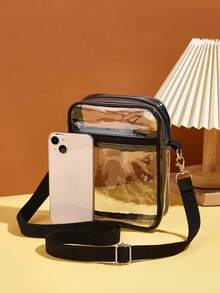 Women's Mini Clear Beach Crossbody Phone Bag Stadium Bag, Stadium Approved 19 X 14.5 X 5 Clear Transparent Purse Bag For Concerts Sports Events Festivals HN2J - Clear - View 3