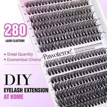 Lash Extension 280pcs DIY Eyelash Clusters 30D 40D 9-16mm Mix D Curl For Home Application