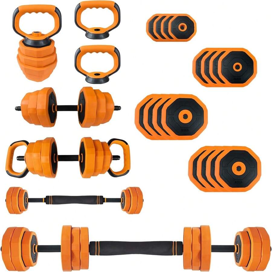 mteryoing Adjustable Dumbbell Set, 44/66/88 LBS 4-In-1 Home Gym Weights With Connector As Dumbbell, Kettlebell,Barbell For Strength Training, Full Body Workout - 44 LBS - View 1