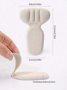 1 Pair/2 Pairs Of Heel Anti-Slip Pads, Suitable For Loose Shoes, T-Shaped Two-In-One Heel Pads With Sponge, Thickened Anti-Slip And Anti-Wear Heel Pads, Can Fit Over Large Shoes, Unisex, Filling Material Improves Shoe Fit And Comfort, Prevents Heel Slipping And Blistering, Simple And Cute Style/Plain Toe