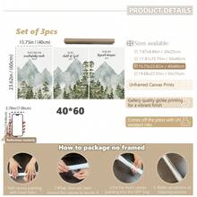 3 Stücke christliche Kinderzimmer Dekoartikel Baby Bibelvers Wandkunst Aquarellprint Bibelvers Muster Natur-Themen Wandkunst Wald Kinderzimmer Dekoration Vintage-Stil Heimdekoration gerahmte Wandkunst Wohnzimmer Dekoration Raumdekoration Heimdekoration