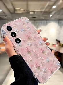 1 pezzo Custodia per telefono morbida e alla moda con motivo floreale compatibile con Huawei Honor, Redmi, Galaxy A04e/12/A13/A14/A34/A50/A52/A53/A54/S21/S22/S23/S24/S25/S25 Ultra, 6A/7A/8A, 12T/13T/S26/S26 Plus/S26 Ultra